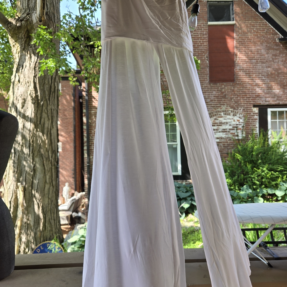 Elan White Wide-Leg Women's Pants